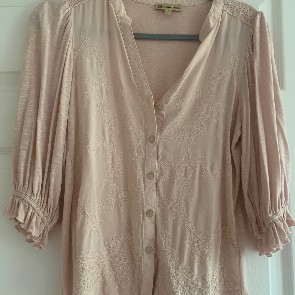 Pale pink blouse